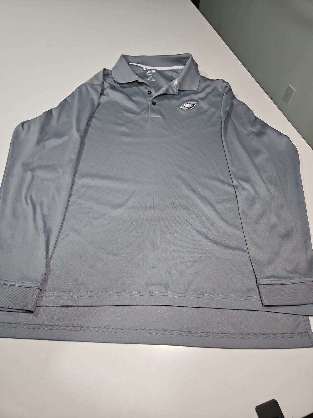 Adidas Men’s Climalite Long Sleeve Golf Shirt Philadelphia Eagles Logo 2XL